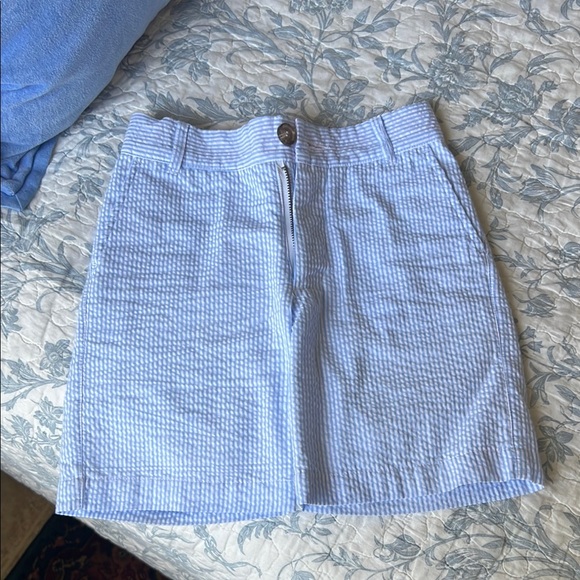 The Beaufort Bonnet Company White and Blue Boys Short - Picture 1 of 5